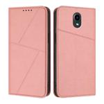 For Kyocera Digno BX Strong Magnetic Frosted Flip Leather Phone Case(Pink)