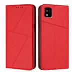 For Kyocera Kantan Sumaho3 A205KC Strong Magnetic Frosted Flip Leather Phone Case(Red)