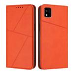 For Kyocera Kantan Sumaho3 A205KC Strong Magnetic Frosted Flip Leather Phone Case(Orange)