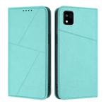 For Kyocera Kantan Sumaho3 A205KC Strong Magnetic Frosted Flip Leather Phone Case(Light Blue)