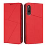For Rakuten Hand Strong Magnetic Frosted Flip Leather Phone Case(Red)