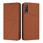 For Rakuten Hand Strong Magnetic Frosted Flip Leather Phone Case(Coffee Color)