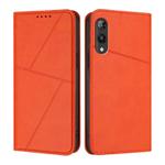For Rakuten Hand Strong Magnetic Frosted Flip Leather Phone Case(Orange)