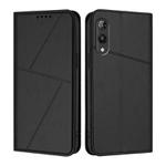 For Rakuten Hand Strong Magnetic Frosted Flip Leather Phone Case(Black)