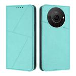 For Sharp Aquos R8 Pro Strong Magnetic Frosted Flip Leather Phone Case(Light Blue)