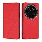 For Sharp Aquos R9 Pro Strong Magnetic Frosted Flip Leather Phone Case(Red)