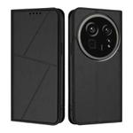 For Sharp Aquos R9 Pro Strong Magnetic Frosted Flip Leather Phone Case(Black)