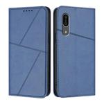 For Sharp Aquos Sense 3 Strong Magnetic Frosted Flip Leather Phone Case(Royal Blue)