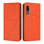For Sharp Aquos Sense 3 Strong Magnetic Frosted Flip Leather Phone Case(Orange)