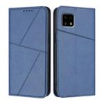 For Sharp Aquos Sense 4 / Sense4 Lite Strong Magnetic Frosted Flip Leather Phone Case(Royal Blue)