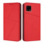 For Sharp Aquos Sense 4 / Sense4 Lite Strong Magnetic Frosted Flip Leather Phone Case(Red)