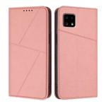 For Sharp Aquos Sense 4 / Sense4 Lite Strong Magnetic Frosted Flip Leather Phone Case(Pink)