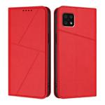 For Sharp Aquos Sense 6 / Aquos Sense6s Strong Magnetic Frosted Flip Leather Phone Case(Red)