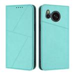 For Sharp Aquos Sense7 Strong Magnetic Frosted Flip Leather Phone Case(Light Blue)