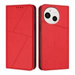 For Sharp Aquos Sense9 Strong Magnetic Frosted Flip Leather Phone Case(Red)