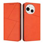 For Sharp Aquos Sense9 Strong Magnetic Frosted Flip Leather Phone Case(Orange)