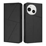 For Sharp Aquos Sense9 Strong Magnetic Frosted Flip Leather Phone Case(Black)