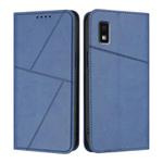 For Sharp Aquos Wish3 Strong Magnetic Frosted Flip Leather Phone Case(Royal Blue)