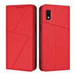 For Sharp Aquos Wish3 Strong Magnetic Frosted Flip Leather Phone Case(Red)