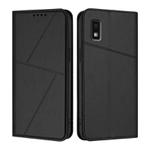 For Sharp Aquos Wish3 Strong Magnetic Frosted Flip Leather Phone Case(Black)