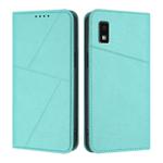 For Sharp Aquos Wish3 Strong Magnetic Frosted Flip Leather Phone Case(Light Blue)