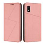 For Sharp Aquos Wish3 Strong Magnetic Frosted Flip Leather Phone Case(Pink)