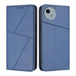 For Sharp Aquos wish4 Strong Magnetic Frosted Flip Leather Phone Case(Royal Blue)