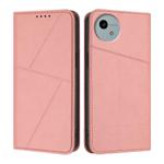 For Sharp Aquos wish4 Strong Magnetic Frosted Flip Leather Phone Case(Pink)