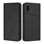 For Sharp Aquos wish / Aquos wish2 Strong Magnetic Frosted Flip Leather Phone Case(Black)