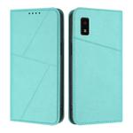For Sharp Aquos wish / Aquos wish2 Strong Magnetic Frosted Flip Leather Phone Case(Light Blue)