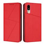 For Sharp Basio Active3 Strong Magnetic Frosted Flip Leather Phone Case(Red)