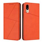 For Sharp Basio Active3 Strong Magnetic Frosted Flip Leather Phone Case(Orange)