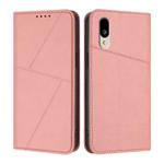 For Sharp Basio Active3 Strong Magnetic Frosted Flip Leather Phone Case(Pink)