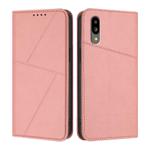 For Sharp Simple Sumaho 6 Strong Magnetic Frosted Flip Leather Phone Case(Pink)