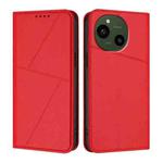 For Sharp Aquos R10 Strong Magnetic Frosted Flip Leather Phone Case(Red)