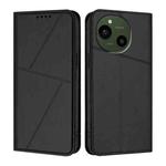 For Sharp Aquos R10 Strong Magnetic Frosted Flip Leather Phone Case(Black)