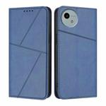 For Sharp Aquos wish5 Strong Magnetic Frosted Flip Leather Phone Case(Royal Blue)