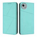 For Sharp Aquos wish5 Strong Magnetic Frosted Flip Leather Phone Case(Light Blue)