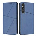 For Sony Xperia 1 V Strong Magnetic Frosted Flip Leather Phone Case(Royal Blue)