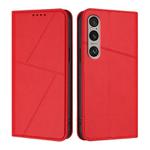 For Sony Xperia 1 VI Strong Magnetic Frosted Flip Leather Phone Case(Red)