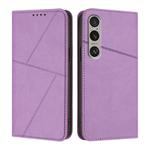 For Sony Xperia 1 VI Strong Magnetic Frosted Flip Leather Phone Case(Light Purple)