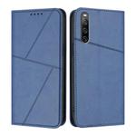 For Sony Xperia 10 IV Strong Magnetic Frosted Flip Leather Phone Case(Royal Blue)