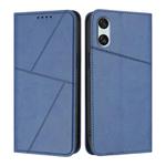 For Sony Xperia 10 VI Strong Magnetic Frosted Flip Leather Phone Case(Royal Blue)