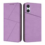 For Sony Xperia 10 VI Strong Magnetic Frosted Flip Leather Phone Case(Light Purple)