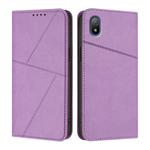 For Sony Xperia Ace III Strong Magnetic Frosted Flip Leather Phone Case(Light Purple)