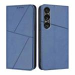 For Sony Xperia 1 VII Strong Magnetic Frosted Flip Leather Phone Case(Royal Blue)