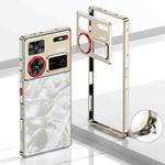 For ZTE nubia Z60 Ultra Metal Frame Heat Dissipation Phone Case with Camera Guard Ring(Gold)