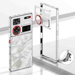 For ZTE nubia Z60 Ultra Metal Frame Heat Dissipation Phone Case with Camera Guard Ring(Silver)