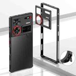 For ZTE nubia Z70 Ultra Metal Frame Heat Dissipation Phone Case with Camera Guard Ring(Black)