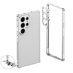 For Samsung Galaxy S24 Ultra 5G Metal Frame Heat Dissipation Phone Case with Camera Guard Ring(Silver)
